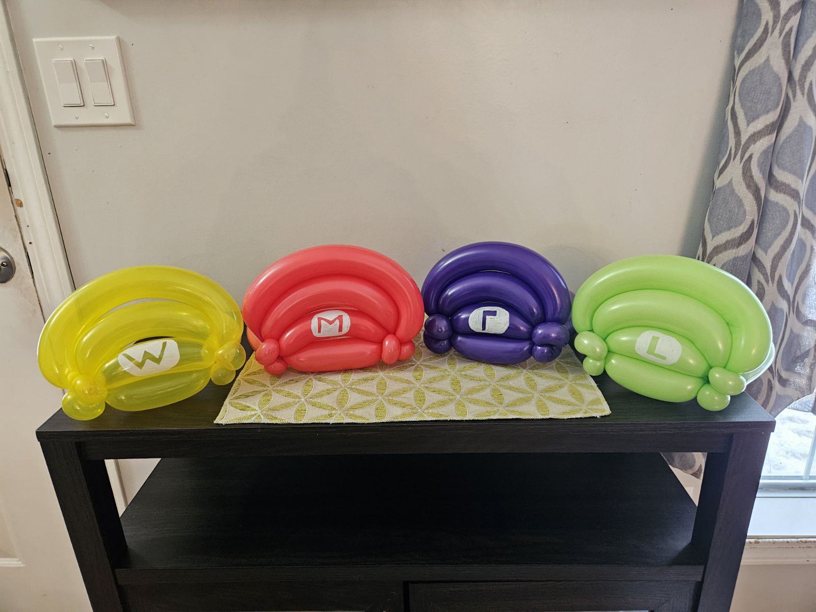 mario bros balloon hats